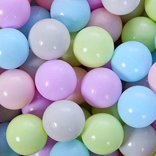 PlayMaty Ball Pit Balls - 2.75inches Plastic Phthalate & BPA Free Balls Crush Proof Stress Balls Swim Pit Fun Toy with Storage Bag for Baby Playhouse Birthday Party DecorationPack of 50