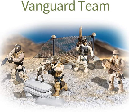 YEIBOBO ! Special Forces Mini Action Figure with Military Weapons and Accessories (Vanguard Team XJ-991)