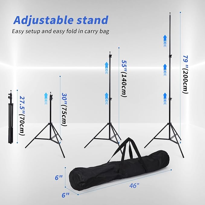 Classroom Puppet Stage, Puppet Show Theater with 2 Tripods, Cross Bar, Curtain and Carrying Bag, Portable Stage Suitable for School, Churches, and Family Shows