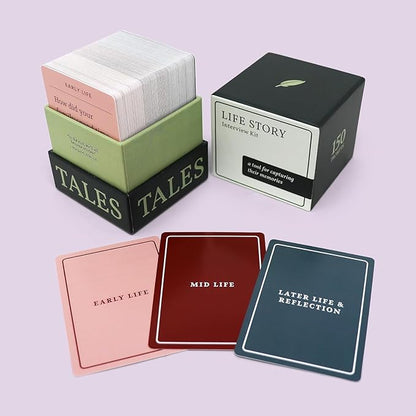 TALES Life Story Interview Kit – Classic Edition (Original Packaging) – Conversation Cards for Families, Parents, Adults – Game Night, Road Trips, Dinner Table, Getting to Know You