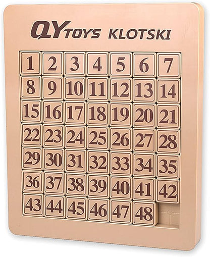 LiangCuber QY Toys 48 Klotski Puzzle Magnetic Sliding Number Puzzle ABS 7x7 Klotski Brain Teasers Toy Tangram Jigsaw Intelligence
