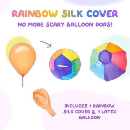 Sarah's Silks Rainbow Balloon Ball | Reusable Safe Balloon Toy for Children