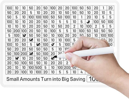 Piggy Bank for Adults Kids, Wooden Coin Bank for Boys and Girls, Cash Vault Money Saving Box with Counter $10000 $5000 $1000 Savings Challenge Money Box with Money Target and Numbers (White Color)
