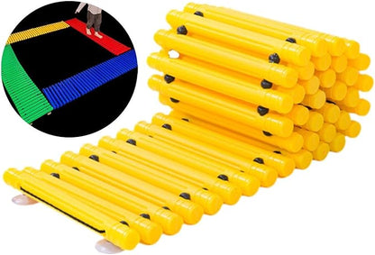 Balance Path Board Balance Block Space Saving Stable Non Slip Edging Kindergarten Balance Trail for Outdoor Indoor, Yellow