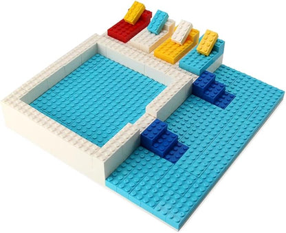 Feleph 2x4 Bricks Medium Azure 320 Pieces Parts Classic Building kit Creative Play Set Basic Blocks Toy Accessories Compatible with 3001 Major Brands