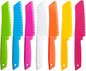 7 Pieces Plastic Kid Kitchen Knife Set, Reusable Nylon Chef Knife Children's Safe Cooking Knives for Baking, Fruit, Bread, Cake, Lettuce Knife, Salad Knife