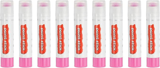 PATIKIL Tempera Paint Sticks, 9 Pcs Solid Tempera Paints Sticks Washable Bulk Markers Pen Quick Drying for Artists Beginners Art Supplies, Light Pink