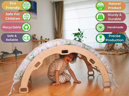 Climbing Arch Cushion Only | Cushion for Toddler Climbing Arch | Montessori Rocker | Toddler Floor Pillow for Kids (Map)