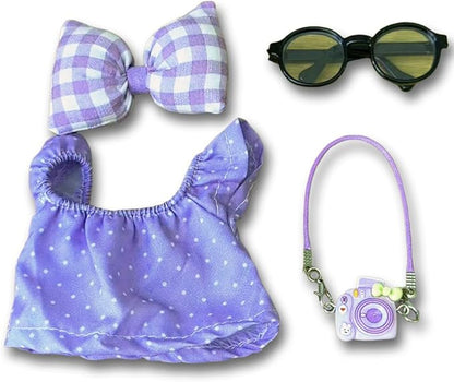 17cm Doll Clothes Set & Outfit Set for 17cm Dolls - Premium Fashion Dresses with Accessories, Luxury Chic Doll Clothing & Style Bundle,Just Clothes (Style-19)