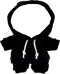 17cm Dolls Clothes Outfit Set for Doll - Casual Style Hoodies Clothing Set for Doll Dress Up, Black Set