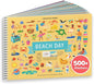 CUPKIN Sticker Book for Kids 2-4, 500+ Kids Stickers, Beach Day 12 Coloring Pages 12 Side by Side Scenes, Fun Toddler Travel Activity Coloring and Sticker Books for Children Ages 4-8 + 8-10