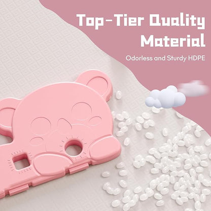 Kids Slide,L-Shaped Slide for Bed Couch Sofa Stairs,Toddler Slide for Indoor Outdoor Baby Kids Slide,Easy to Assemble,Convenient and Adaptable (Pink)