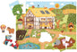 Happy Barn Farm Story Puzzle | 3+ Years | Size 20" x 15.5" | 26 Piece Set | 2 Figures and 2 Mini Puzzles Included | Glow in The Dark | Problem Solving | Puzzles Collection |