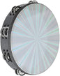 Musfunny Radiant Tambourine 10 inch for Adults 2-Row Jingles Bell Reflective Tambourines Hand Held Drum Musical Instrument for Kids Education KTV Party Church - 10 inch