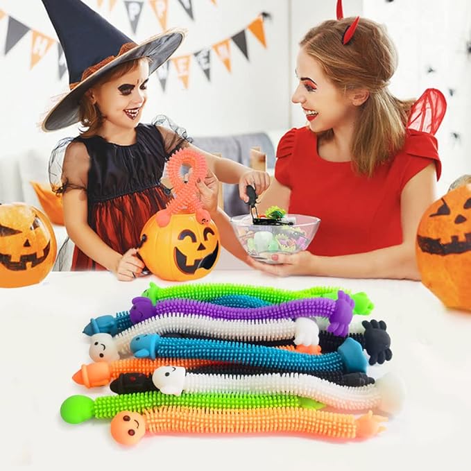 36 Pack Halloween Stretchy Strings Sensory Fidget Toys Pack,Autism Toys Great for Kids Treat Bags Gifts Stress Relief Party Favors,Halloween Party Decorations (Halloween)