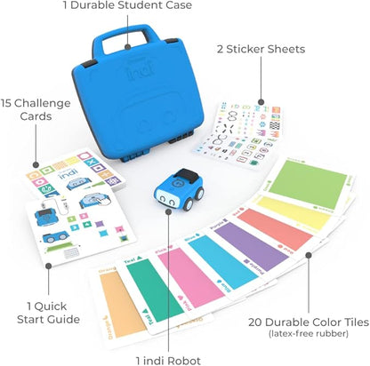Sphero Indi Student Kit - Screenless Coding Robot for Kids 4+ - Introduce Computer Science Fundamentals - Solve Puzzles - Build & Create Mazes - Learn Coding Concepts - Educational STEM Toy