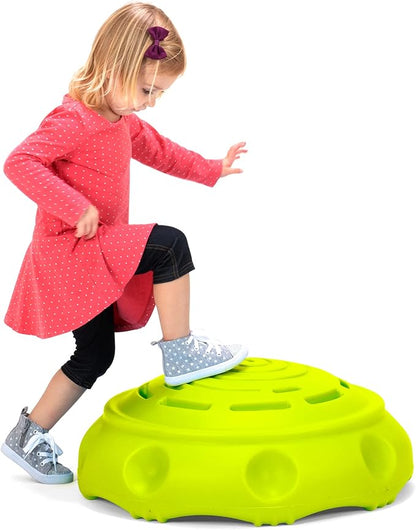 Simplay3 Two Sided Rock Around Wobble Disk and Climbing Dome 2 Pack for Toddlers and Kids - Rocking and Climbing - Indoor/Outdoor (Multicolor, 2 Pack)
