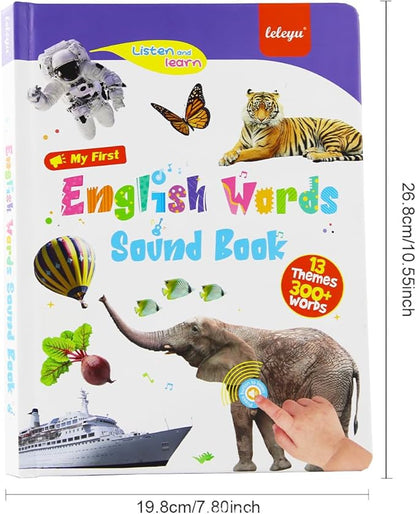 English Words Sound Book for Toddlers 3-6 | 470+ Words & Phonics Learning Toy | Interactive Speak & Spell with Sounds & Pictures | 21 Themes | 2025 Educational Gift
