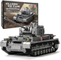 DAHONPA Panzer-Ⅳ Tank Army Building Block(1328 PCS),WW2 Military Historical Collection Model with Soldier Figures,Toys Gifts for Kid and Adult.