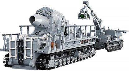 DUANT FC4303 1: 26 Karl Heavy Mortar Building Blocks Set, 2875 Pieces WW2 German Army Karl Mortar Vehicles Model, MOC Collectible Kit for Adults/Military Enthusiasts