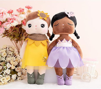MeToo Princess Doll - Soft Plush Angela Doll, Cute Flower Fairy, Non-Toxic PP Cotton, Violet