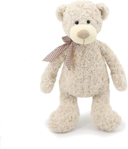 13" White Teddy Bear with Scarf Stuffed Animals for Boys and Girls,Soft and Adorable Stuffed Bear Plush Toys for Newborn Babies and Kids,Great Gifts on Birthday,Christmas,Machine Washable