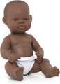 Miniland Doll 12 5/8'' African Boy (Polybag) - Made in Spain, Anatomically Correct, Quality, Inclusion