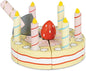 Le Toy Van - Honeybake Childrens Wooden Vanilla Birthday Cake Play Food Pretend Toy | Perfect For Pretend Role Play | Birthday Cake Play Kitchen Role Play Toy (TV273)