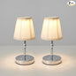 3000 mah Battery lamp,5W LED Small Touch Lamps,3 Color Temperature Dimmable Rechargeable Lamp,Cordless Lamp for Kitchen,Mini Lamps for Small Spaces (Chrome,2 Pack)
