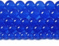 160PCS 4MM Deep Blue Chalcedony Natural Stone Loose Beads for Jewelry Making DIY Bracelet