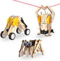 3-in-1 Robot Toys STEM Kits for Kids Ages 8-12 Build Wooden 3D Puzzle Robots Rope-Climbing, Roller & Walking Robot Model DIY Science Projects Crafts Gifts for Boys & Girls 6 7 8 9 10 Year Old