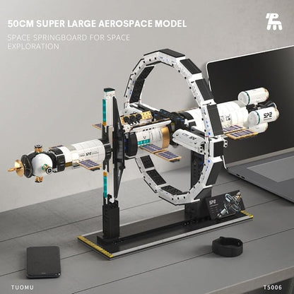 MISINI M6409 International Space Station Building Blocks Kit, 2221 PCS Creative Space Model Building Set, STEM Education Gift for Adults and Space Fans