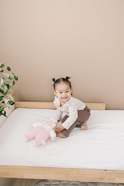 Genius Baby Toys Cuddly Squishy Soft Doll - Pink Thermal Baby First Dolls for Infants - My First Dolly, Classic Vintage Design - Perfect as a Lovey
