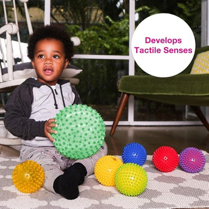 Edushape Original Sensory Ball - 7" Deflated Transparent Green Color Baby Ball Enhancing Gross Motor Skills for Kids 6 Months & Up