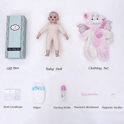 Baby Dolls, 18inch Large Realistic Cute Soft Body Baby Doll Real Life Baby Dolls with Accessories for 3+ Year Old Girls Gifts, Pretend Play, Collection, Love Slogan Design