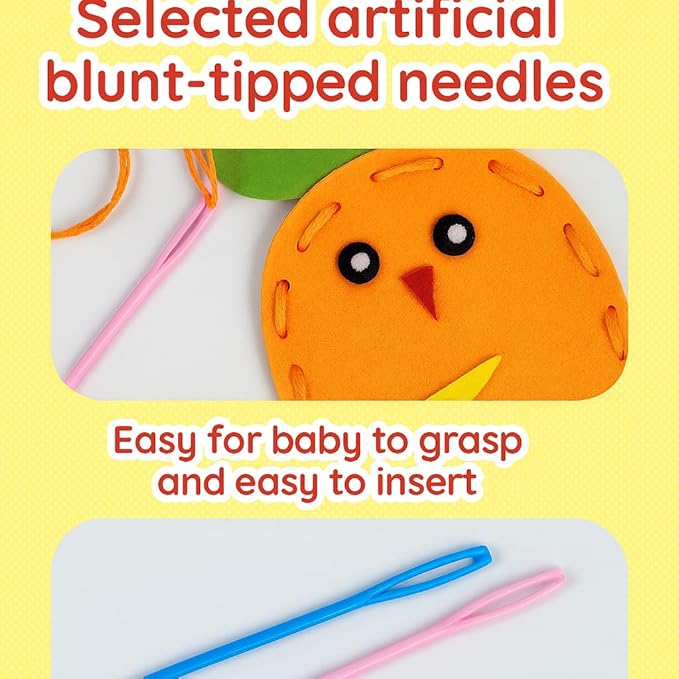 TwiggleStuff Sewing Kits for Kids, Doll Sewing Toys, 6Pcs Easy DIY Sewing Kit for Girls and Boys (2 Sets)