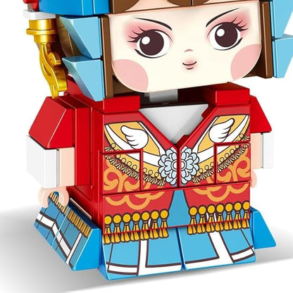 Chinese Style Fashion Building Block Set Chinese Traditional Elements Home furnishings Children's Educational Toys Gifts Suitable for Children Over 6 Years Old Boys and Girls (Dan Roles)