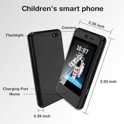 PTHTECHUS® Kids Phone Toy for Boys Girls, 3.8 "Touch Screen Toddler Smartphone with Fun Cameras 16 Games MP3 Music Player Audio Recorder Pedometer Torch Alarm Clock Children Phone for Ages 4-14