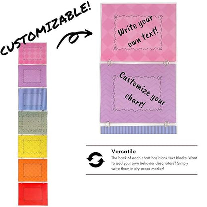 Behavior Chart for Kids, Full Sized Wall Hanging Behavior Clip Chart, Classroom and Household Behavior Management Tool, Completely Customizable, Teaching Supplies Suitable for School, Home or Daycare