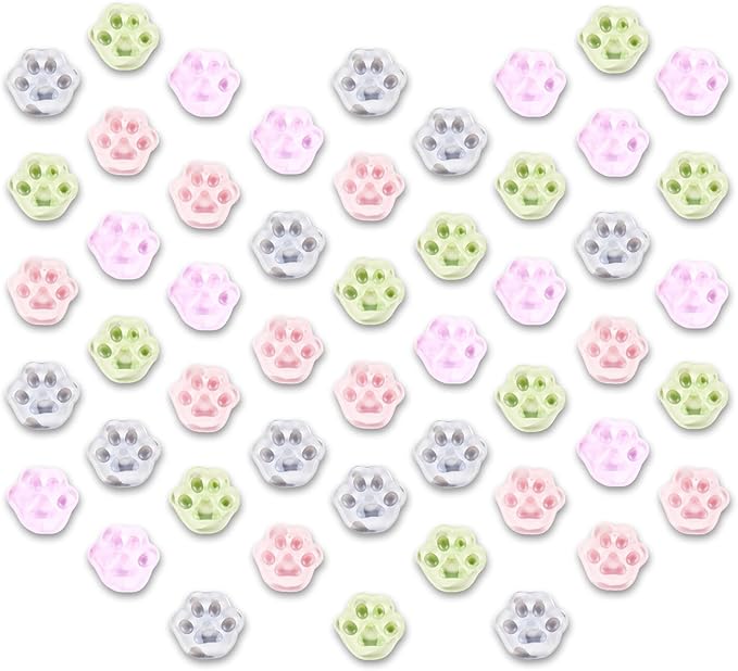 Mini Cat Paw Squishy Toys 50 Pcs Squishies Set,Cute Cat's Paw Squeeze Stress Relief Fidget Toy,Colorful Small Mochi Toy Goodie Bag Party Favor Gift