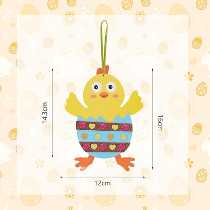 Fennoral 12 Pack Easter Craft for Kids - Make Your Own Easter Chick Foam Stickers Ornament DIY Arts and Crafts for Preschool Art Project Decoration
