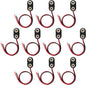 CHANZON UL Wires 10Packs 9v Battery Connector Clip with Leads Wires Harness Holder I-Type Plastic Housing Pigtail Snap for 9volt Terminal