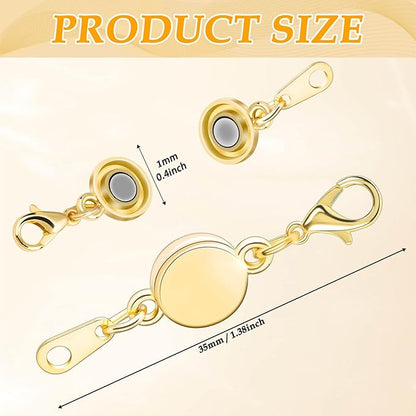 Paxcoo 15Pcs Locking Magnetic Jewelry Clasps and Closures, Necklace Extender and Helper for Necklaces, Bracelets and Jewelry