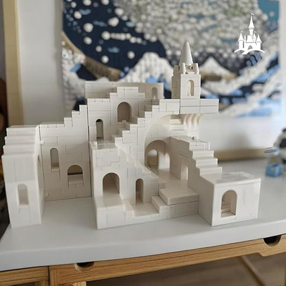 Magic Maze Building Block，White Transforming Castle Deformable Building Blocks（660PCS Gifts for Adults