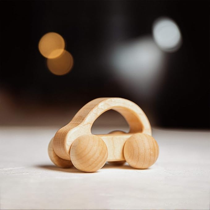 3PCS Wooden Baby Toys, Montessori Toys for Babies 0-6-12 Months, Baby Grasping Toys Push Car Toys for 1 Year Old Boy Birthday Gift #1