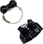 17cm/6.7in Clothes Set for Dolls - Cute Hat & Overalls Outfit, Soft Premium Fabric Dress Up Accessories Suit, Easy On/Off, NO Doll Included (Black Dazzle)