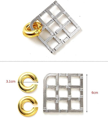 FantasyDay 15 Pcs Brain Teaser Puzzle,Metal Puzzle, Unlock Interlock IQ Test Game, Magic Trick Toy Gift for Kids and Adults
