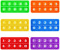 Ten Frame Number 1-10 Counting Poppers, Sensory Bubble Popping Fidgety Board, Math Manipulatives for Elementary Preschool Kindergarten Classroom, Montessori Educational Learning Activities for Kids