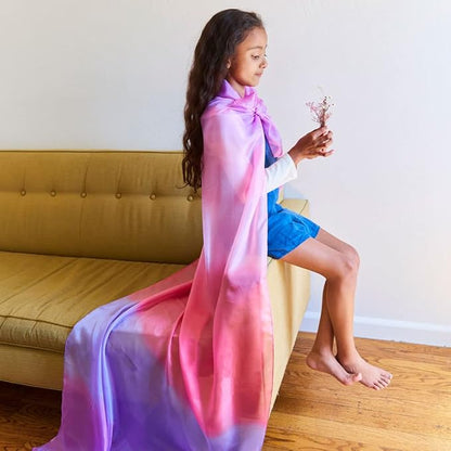 Sarah's Silks Giant Playsilk | 100% Silk Toy for Toddlers | Bright Colored Large Scarves for Fort Building and Pretend Play - Blossom