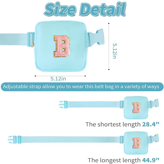 Birthday Gifts for 2 3 4 5 6 7 8 9 10 11 Year Old Girls - Mini Fanny Pack Cute Crossbody Bag Belt Bag Trendy Stuff,Graduation Gifts for Girls Teens Kids Daughter Sister Her - Blue,B